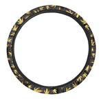 Trippy Weed Leaf Pattern Print Car Steering Wheel Cover