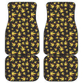 Trippy Weed Leaf Pattern Print Front and Back Car Floor Mats