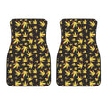 Trippy Weed Leaf Pattern Print Front Car Floor Mats