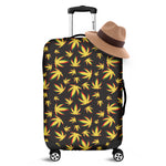 Trippy Weed Leaf Pattern Print Luggage Cover