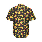Trippy Weed Leaf Pattern Print Men's Baseball Jersey