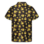 Trippy Weed Leaf Pattern Print Men's Short Sleeve Shirt