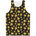 Trippy Weed Leaf Pattern Print Men's Tank Top