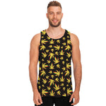 Trippy Weed Leaf Pattern Print Men's Tank Top