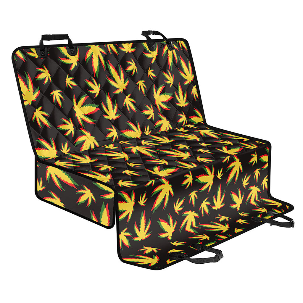 Trippy Weed Leaf Pattern Print Pet Car Back Seat Cover