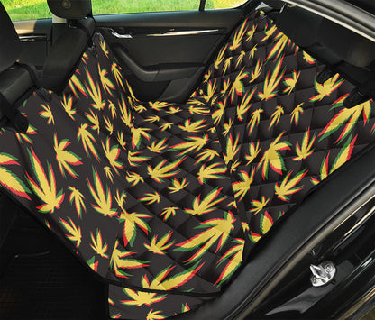 Trippy Weed Leaf Pattern Print Pet Car Back Seat Cover