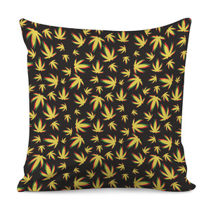 Trippy Weed Leaf Pattern Print Pillow Cover