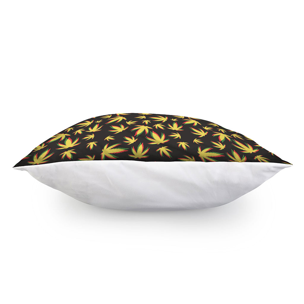 Trippy Weed Leaf Pattern Print Pillow Cover