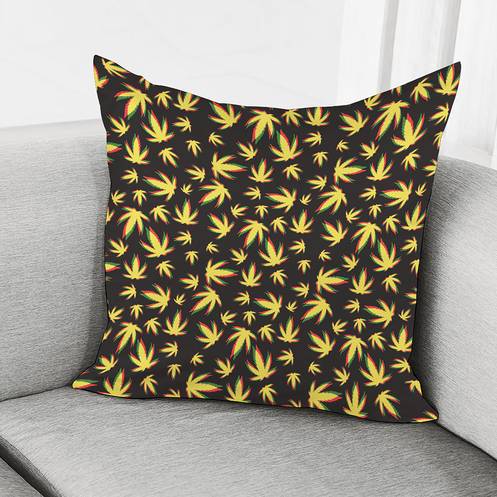 Trippy Weed Leaf Pattern Print Pillow Cover