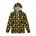 Trippy Weed Leaf Pattern Print Pullover Hoodie