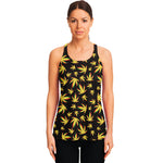Trippy Weed Leaf Pattern Print Women's Racerback Tank Top