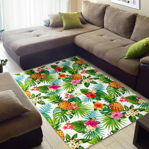 Tropical Aloha Pineapple Pattern Print Area Rug GearFrost