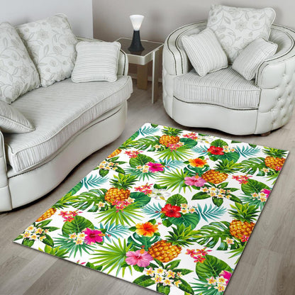 Tropical Aloha Pineapple Pattern Print Area Rug GearFrost