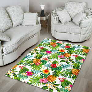 Tropical Aloha Pineapple Pattern Print Area Rug GearFrost