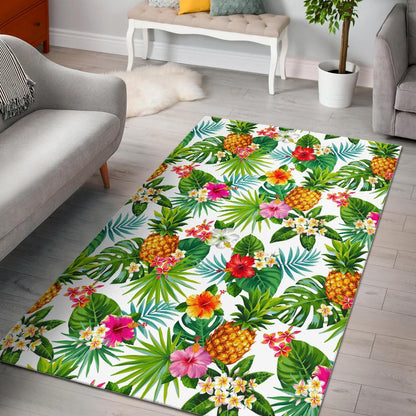 Tropical Aloha Pineapple Pattern Print Area Rug GearFrost