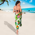 Tropical Aloha Pineapple Pattern Print Beach Sarong Wrap