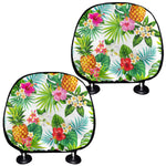 Tropical Aloha Pineapple Pattern Print Car Headrest Covers