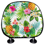 Tropical Aloha Pineapple Pattern Print Car Headrest Covers