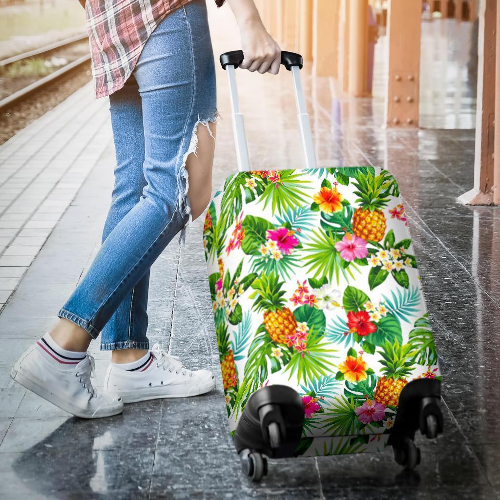 Tropical Aloha Pineapple Pattern Print Luggage Cover GearFrost