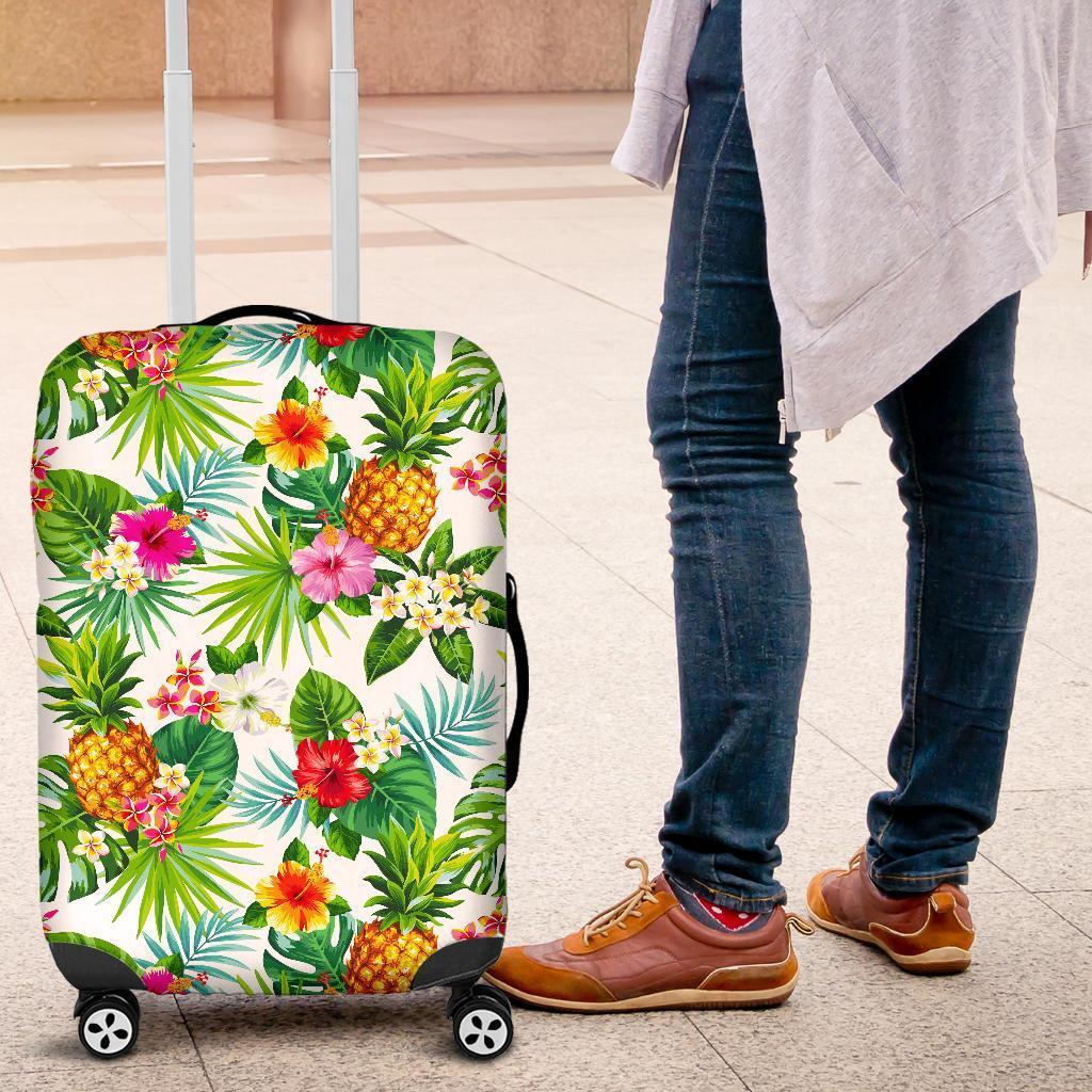 Tropical Aloha Pineapple Pattern Print Luggage Cover GearFrost