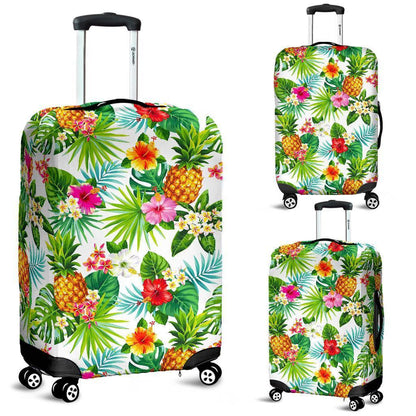 Tropical Aloha Pineapple Pattern Print Luggage Cover GearFrost