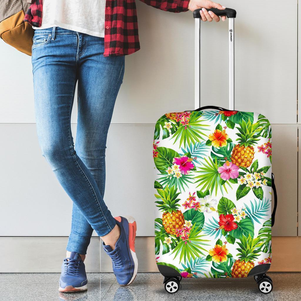 Tropical Aloha Pineapple Pattern Print Luggage Cover GearFrost