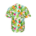 Tropical Aloha Pineapple Pattern Print Men's Baseball Jersey