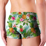Tropical Aloha Pineapple Pattern Print Men's Boxer Briefs