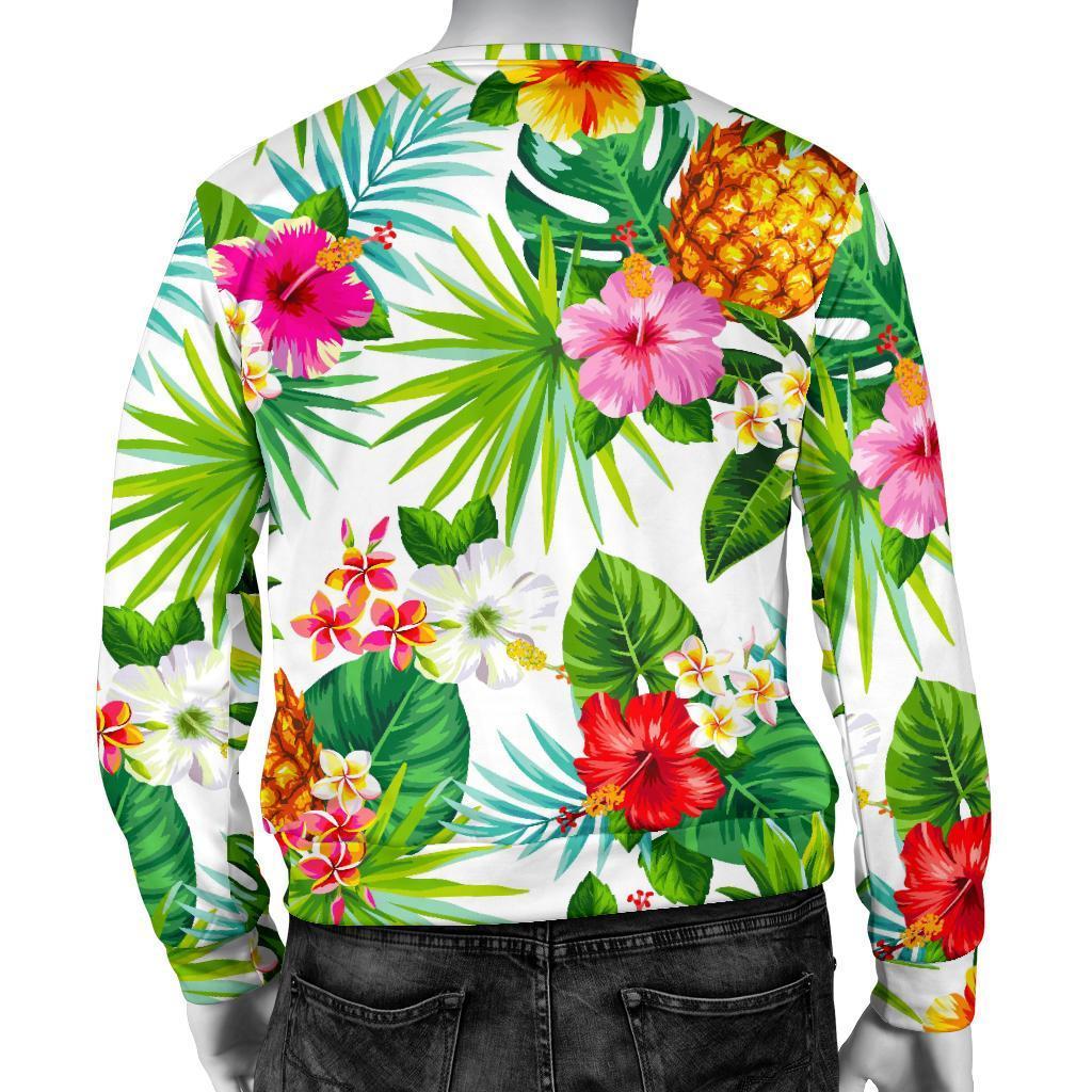 Tropical Aloha Pineapple Pattern Print Men's Crewneck Sweatshirt GearFrost