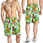 Tropical Aloha Pineapple Pattern Print Men's Shorts