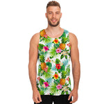 Tropical Aloha Pineapple Pattern Print Men's Tank Top