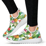 Tropical Aloha Pineapple Pattern Print Mesh Knit Shoes GearFrost