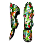 Tropical Aloha Pineapple Pattern Print Muay Thai Shin Guard