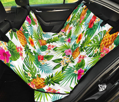 Tropical Aloha Pineapple Pattern Print Pet Car Back Seat Cover