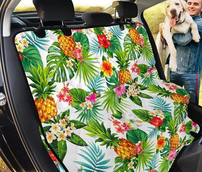 Tropical Aloha Pineapple Pattern Print Pet Car Back Seat Cover