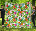 Tropical Aloha Pineapple Pattern Print Quilt