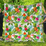 Tropical Aloha Pineapple Pattern Print Quilt