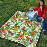 Tropical Aloha Pineapple Pattern Print Quilt