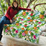 Tropical Aloha Pineapple Pattern Print Quilt