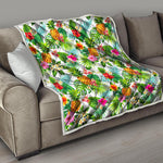 Tropical Aloha Pineapple Pattern Print Quilt