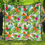 Tropical Aloha Pineapple Pattern Print Quilt