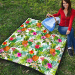 Tropical Aloha Pineapple Pattern Print Quilt