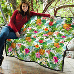 Tropical Aloha Pineapple Pattern Print Quilt