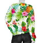 Tropical Aloha Pineapple Pattern Print Women's Crewneck Sweatshirt GearFrost