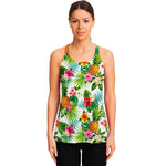 Tropical Aloha Pineapple Pattern Print Women's Racerback Tank Top