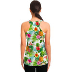 Tropical Aloha Pineapple Pattern Print Women's Racerback Tank Top