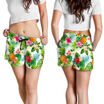 Tropical Aloha Pineapple Pattern Print Women's Shorts