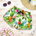 Tropical Aloha Pineapple Pattern Print Women's Shorts