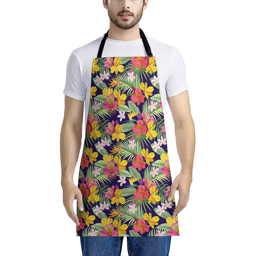 Tropical Alstroemeria Pattern Print Apron