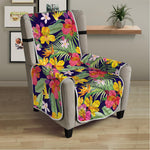 Tropical Alstroemeria Pattern Print Armchair Protector